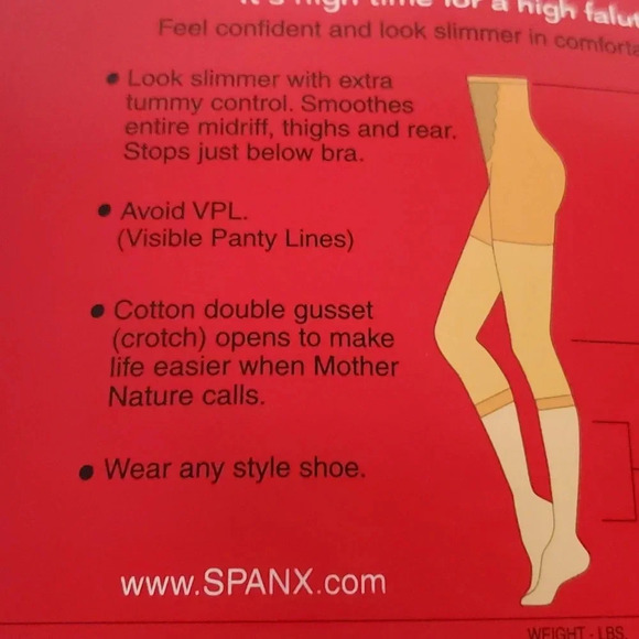 SPANX High-falutin’ Footless High Waisted Pantyhose Color Nude 1 Size G NWT - Picture 7 of 7